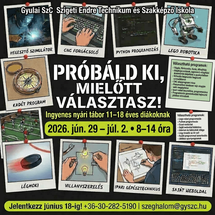 Nyári tábor nem csak nyolcadikosoknak!