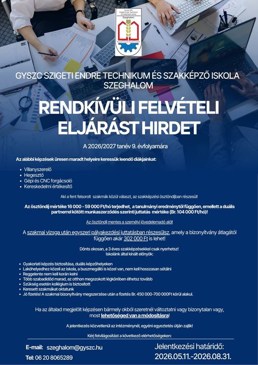 Rendkívüli felvételi eljárás