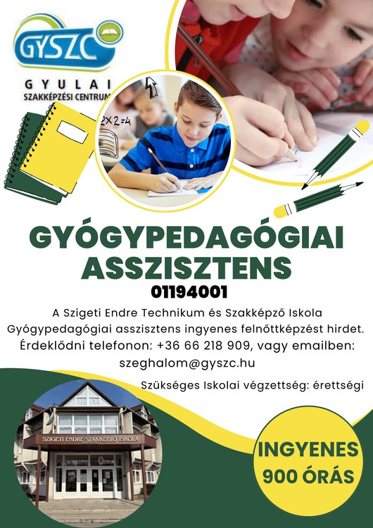 Jelentkezz Gyógypedagógiai asszisztens képzésünkre!