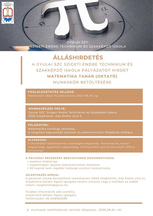 Álláshirdetés
